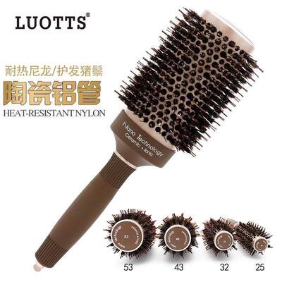 Round Hair Comb Curling Hair Brush Ceramic Iron Barrel Comb