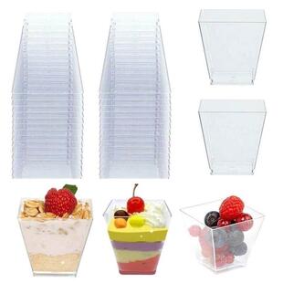 25/50/100pcs 60ML Disposable Plastic Dessert Cups Portion