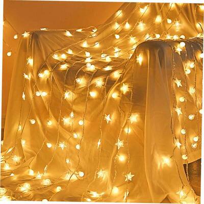 LED节日彩灯闪灯串灯满天星星五角星灯串万圣节Christmas lights