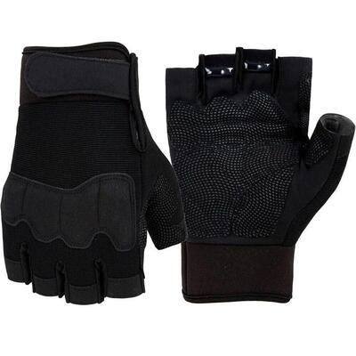 Fingerless Tactical Gloves Knuckle Protective Breathable Out