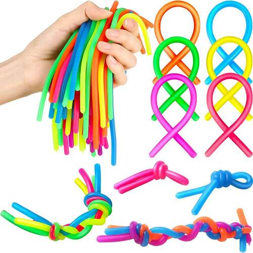 10PCS Noodle Pack Sretchy Strings Fidget Toys Silent Fidget
