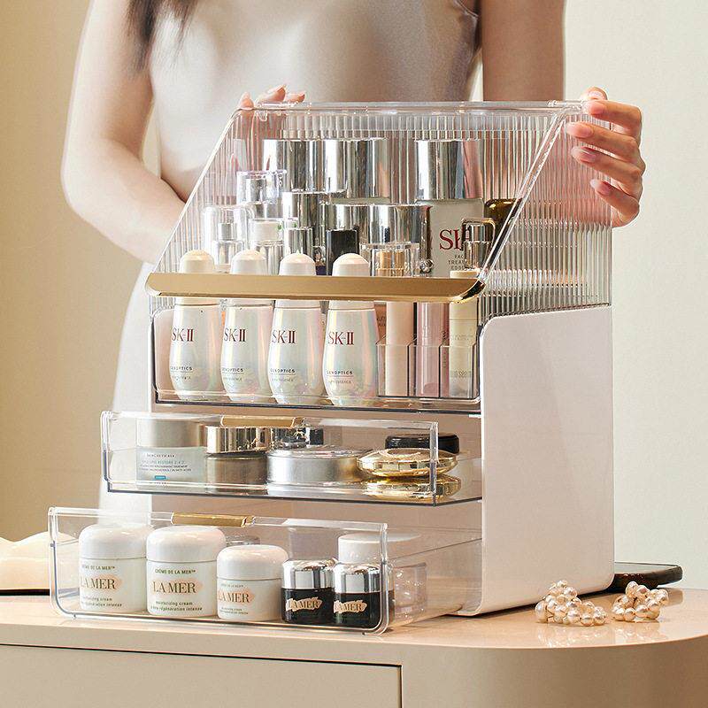 Organizer Drawers Plastic Cosmetic Storage Box Desk Make Up