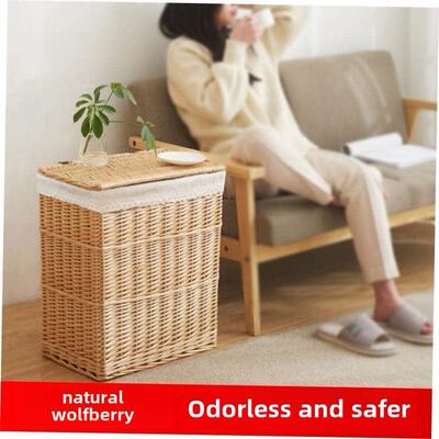 Household laundry basket Woven with rattan from a household