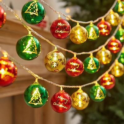 LED Christmas Decoration Lights Ornaments Star Ball String