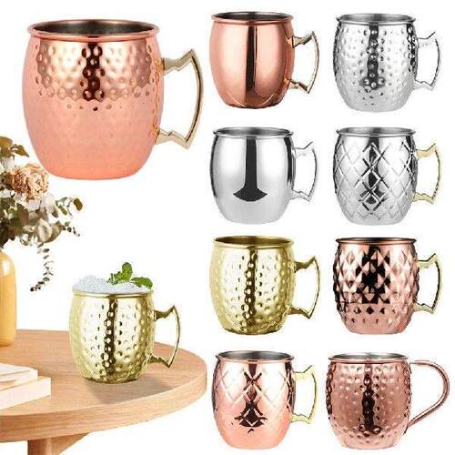 Moscow Mule Copper Mugs Metal Beer Cup Stainless Steel
