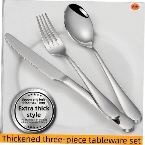 Stainless steel cutlery knife, fork and spoon three piece