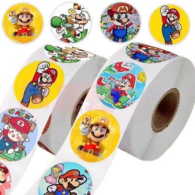 500pcs Super Mario Bros Stickers Anime Cartoon Diy Label Lug