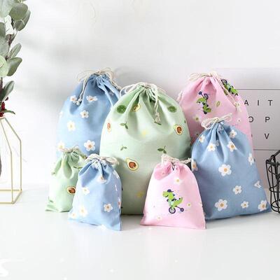 1pc Fresh Comestic Shopping Makeup Bag Pouch Cute Drawstring
