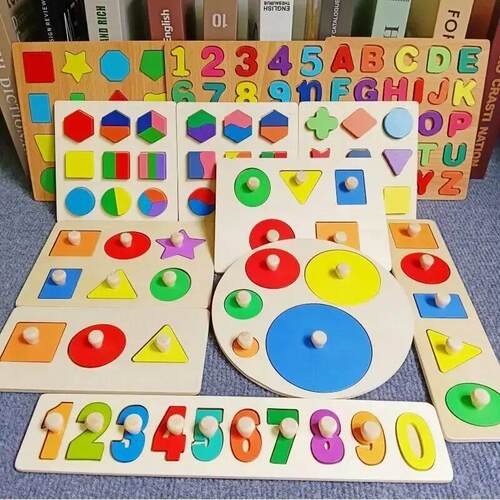 Children Wooden Puzzle Montessori Toys for Baby 1 2 3 Years