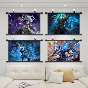 铠海报王者荣耀战士银白咏叹调挂画动漫周边宿舍卧室装饰画背景墙