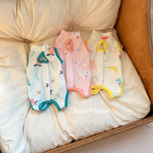 防掉毛防舔绝育服术后宠物猫咪英短布偶狗狗泰迪可爱卡通家居衣服