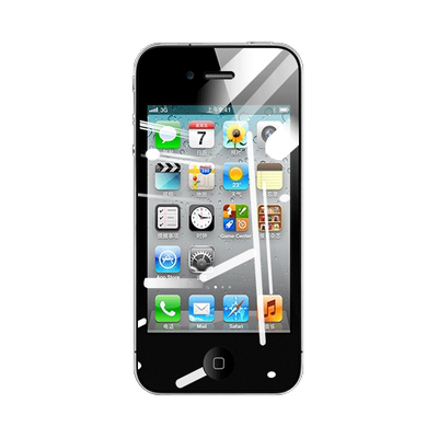 适用苹果4钢化膜iPhone4S手机A1431贴膜A1332高清四S抗蓝光i4s防爆ip全屏ipone刚化黑边保护萍果iph平果覆盖