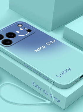 适用苹果17ProMax手机壳iPhone渐变微笑pro max硅胶pmax全包防摔套iph男ipone女新款外壳ip平果Pormax萍果pm