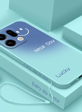 适用OPPOFindX9手机壳Findx9Pro渐变微笑硅胶fandx9por全包opopfindx防摔9p保护套pr0男女新款oppo外壳