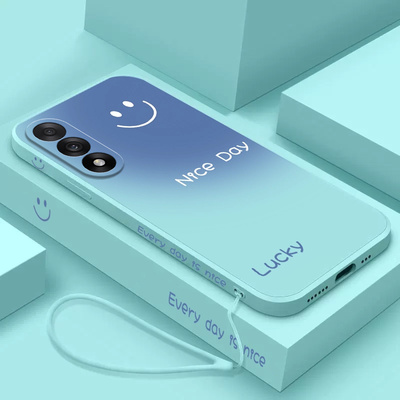 适用一加ACE5至尊版手机壳PLC110渐变微笑硅胶1+Aec5Ultra全包防摔保护套男女新款oppo1加oppoAce外壳Ae一十