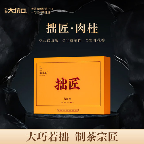 大坑口拙匠特级正岩肉桂武夷岩茶乌龙茶茶叶礼盒装 60g送礼