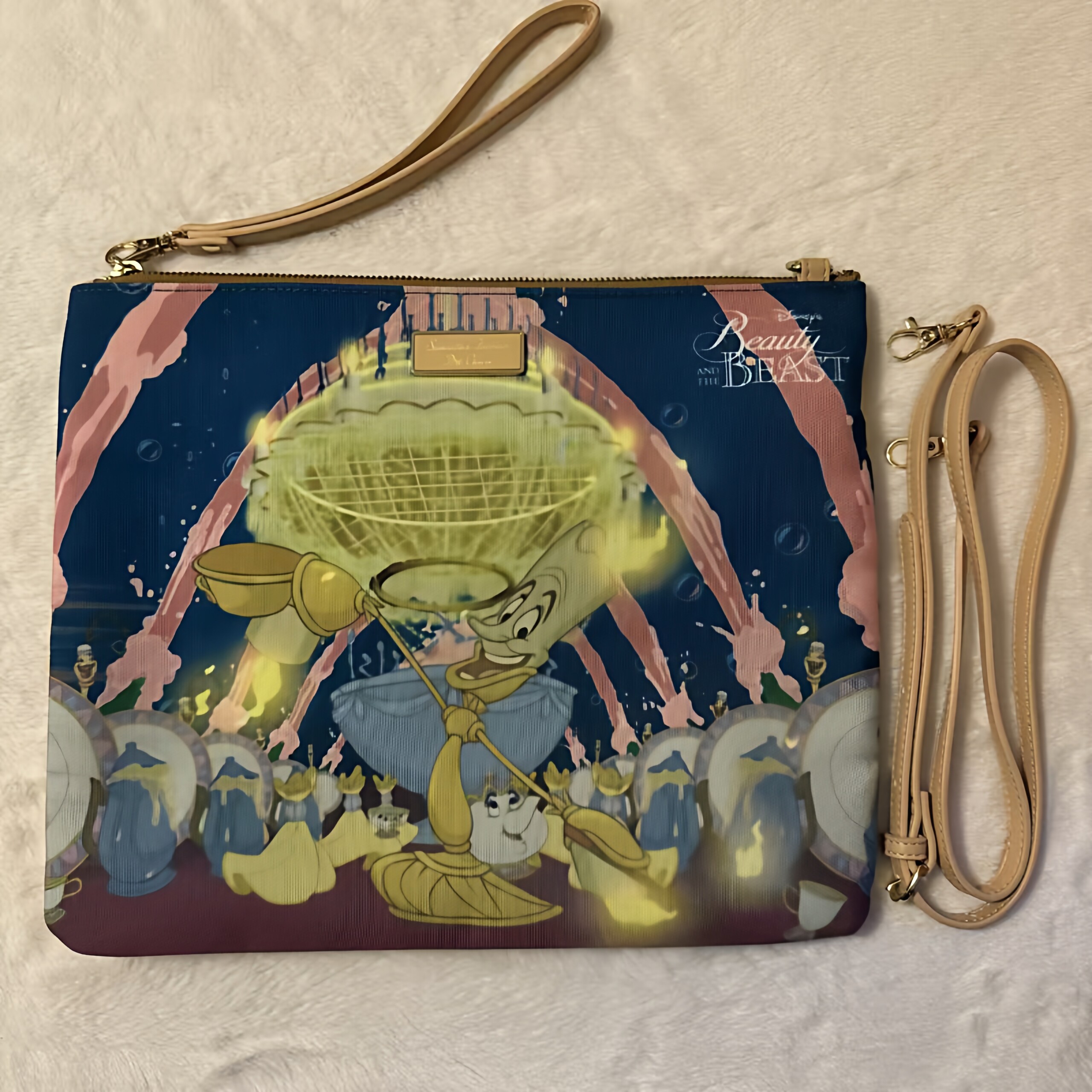 迪士尼动画 美女与野兽  手拎包 斜挎包 全新无牌