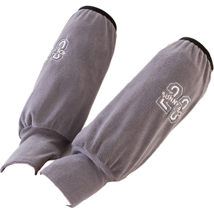 写字袖套带手套二合一男士套袖学生儿童护袖办公室防脏保暖长款女