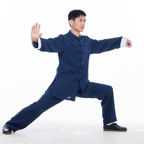 柏龄棉麻休闲太极服中老年修身