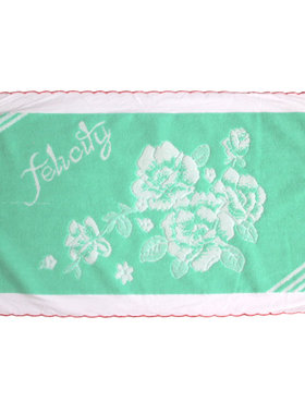 老式枕巾银丝月牙边腈纶老上海复古经典民族包头巾（80*48cm)