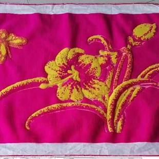 老式枕巾腈纶提花包头巾（80*48cm)