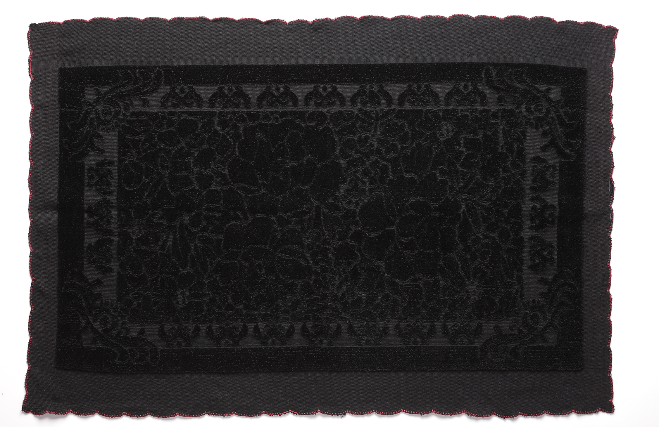 新款纯棉枕巾老上海经典月牙边黑色提花绒面民族包头巾79*48cm,床上用品,枕巾,淘宝优惠券,粉丝福利购,淘宝优惠卷