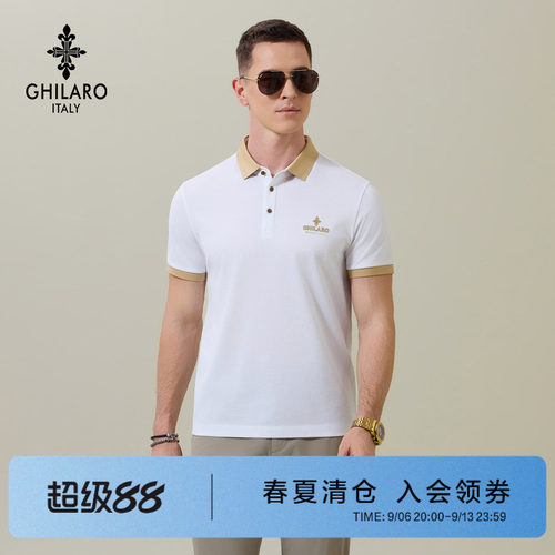 吉那诺古劳男装新款翻领短袖POLO
