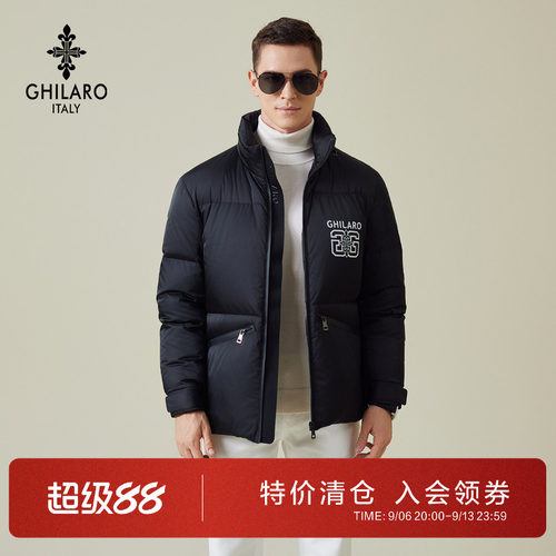 古劳吉那诺可收纳帽鸭绒羽绒服男