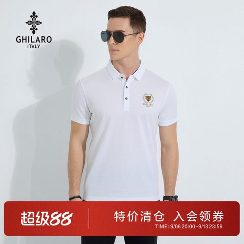 古劳吉那诺翻领新款薄短袖POLO衫