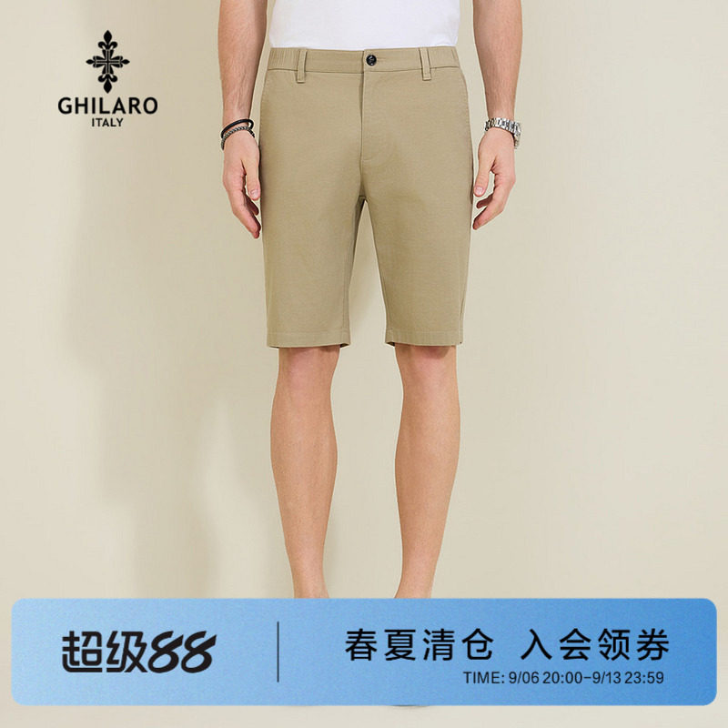 古劳吉那诺男装夏季新款亚麻短裤