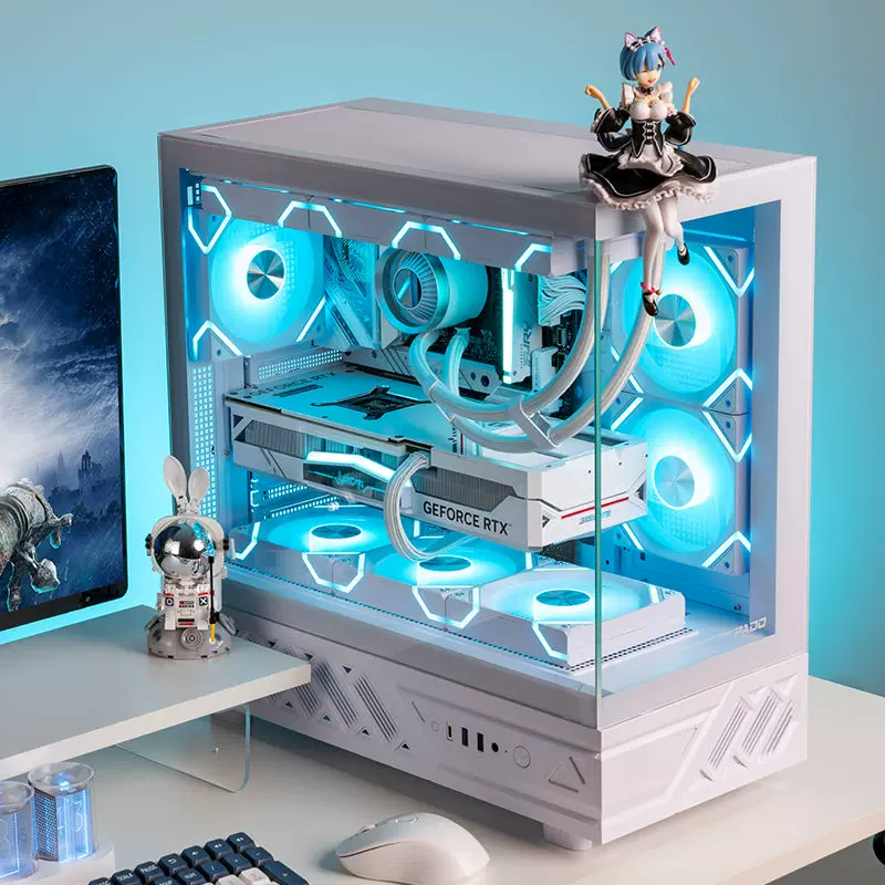 П-ральный ящик из железа Yinglong Cangming ATX SEAVIEW Корпус 360 водяное охлаждение игрового ПК настольный белый корпус