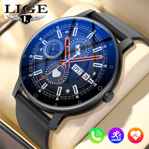 LIGE/利格2025年新款蓝牙多功能防水测心率运动智能手表天气