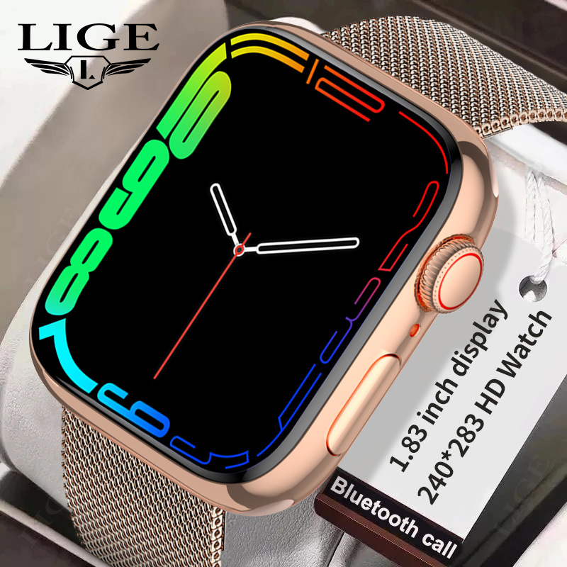 LIGE/智能手表学生运动防水多功能心率检测动态蓝牙通话手表