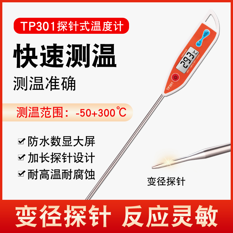 创纪美加长探杆工业测温仪水温计
