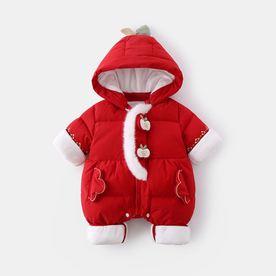 婴儿冬季新款宝宝羽绒服连体衣