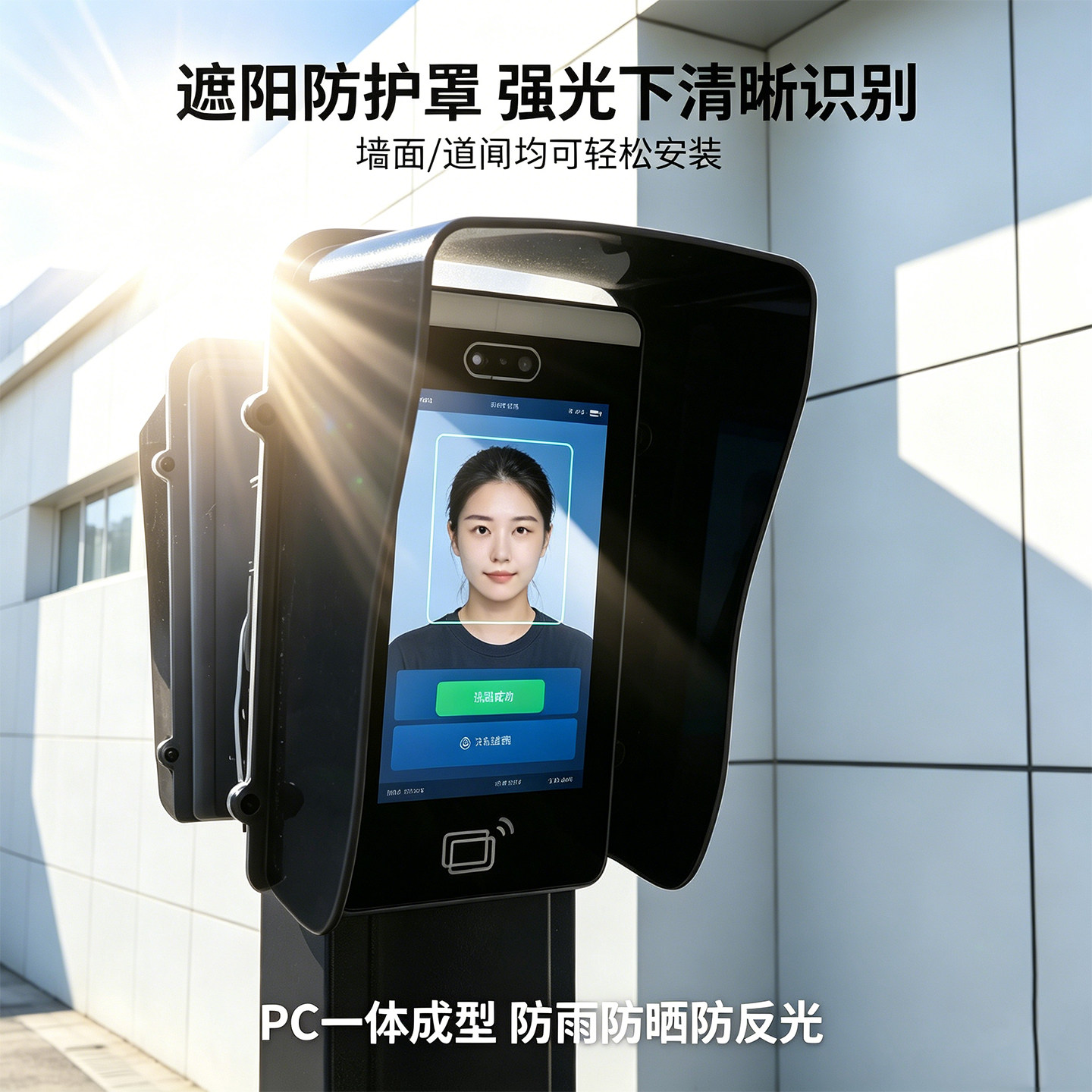 7寸人脸机室外防水罩k1t671bm遮阳罩道闸人脸识别防雨罩打卡机罩