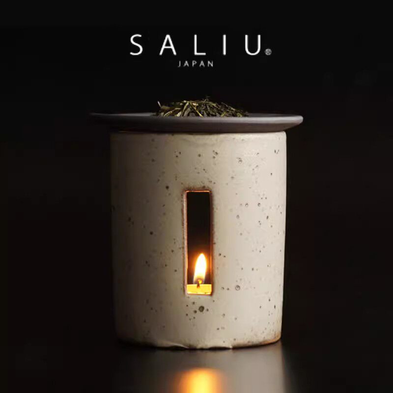 saliu日本手工陶瓷香薰炉烛台
