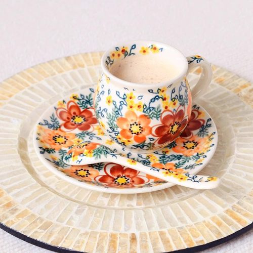 波兰进口moza手绘陶瓷釉下彩马克杯喝水杯泡茶杯送友人礼物欧式