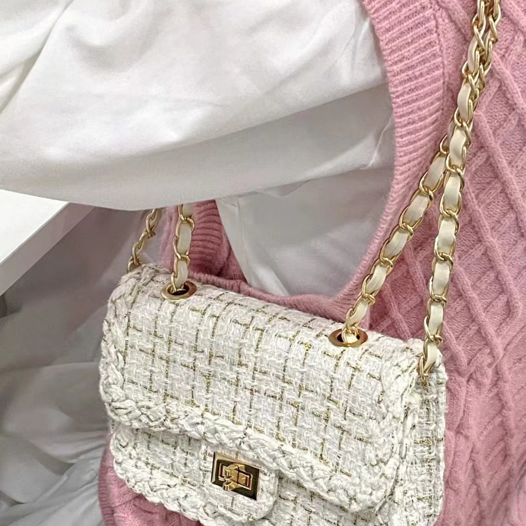 女包小众气质轻奢小香风包包春夏呢子链条2025年新款