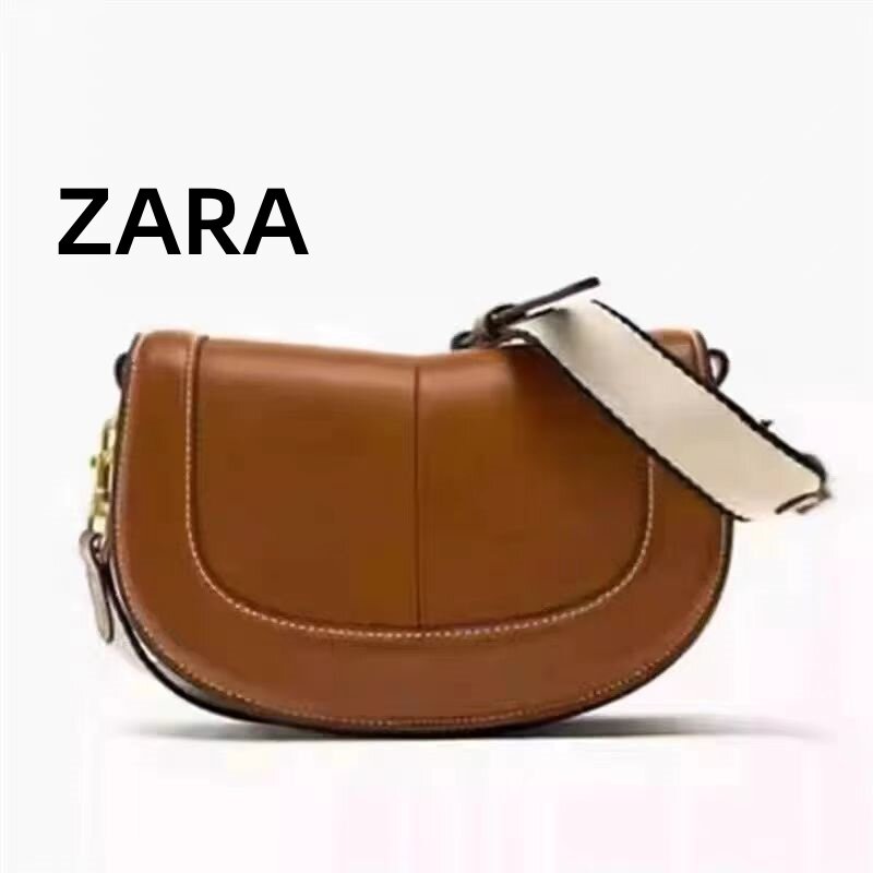zarahome女包2025新款单肩斜挎包通勤休闲腋下包美拉德马鞍包