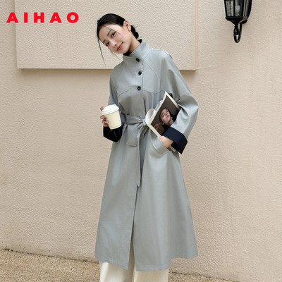 高级感休闲中长款大衣设计感风衣