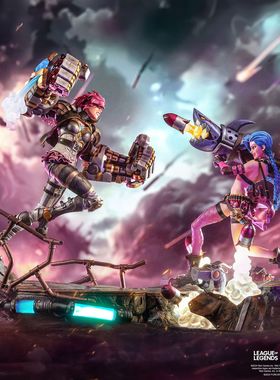 『现货』顺丰到付《英雄联盟》JINX&VI金克丝&蔚1/6雕像手办