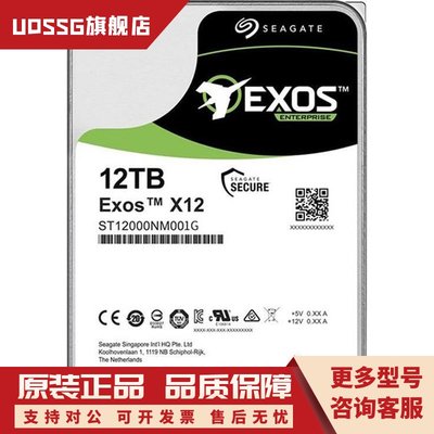 12T ST12000NM001G EXOS银河X16 12TB企业级硬盘7200转垂直