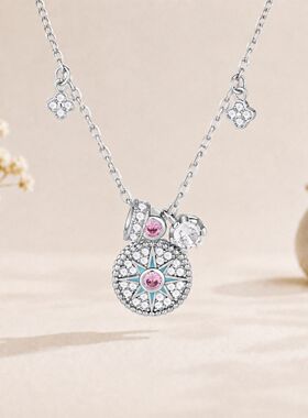 少女轻奢配饰八芒星罗盘项链轻奢小众高级感简约百搭设计氛围感