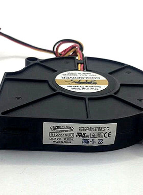 全新原装台湾EVERFLOW BB7515BU 12V 0.80A鼓风机双滚珠涡轮风扇