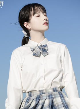 jk衬衫长袖短袖基础款学生打底上衣秋冬学院风内搭抗皱白色衬衣女