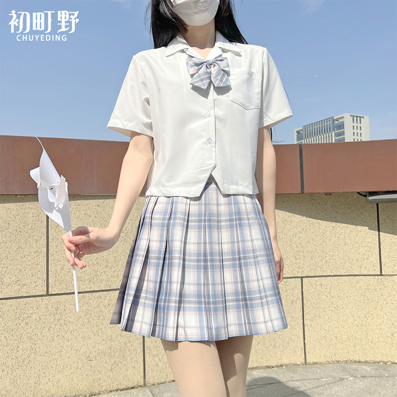初町野日系原创JK短袖衬衫女短款