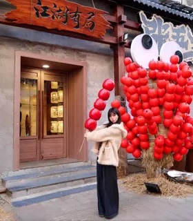 仿真超大冰糖葫芦模型引流摆件