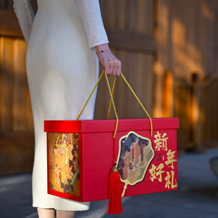 2026马年春节年货包装礼盒高档特产熟食腊味糕点坚果年货包装盒子