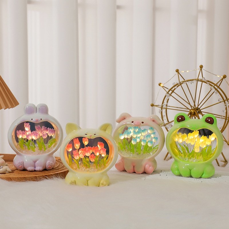 创意DIY手工动物材料包玩具可爱节日小礼品树脂工艺品桌面小夜灯,家装灯饰光源,小夜灯,淘宝优惠券,粉丝福利购,淘宝优惠卷